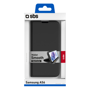 sbs Book-style case with stand support and soft touch surface for Samsung A56