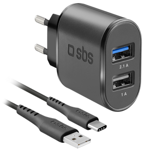 USB travel charging kit with Type-C cable